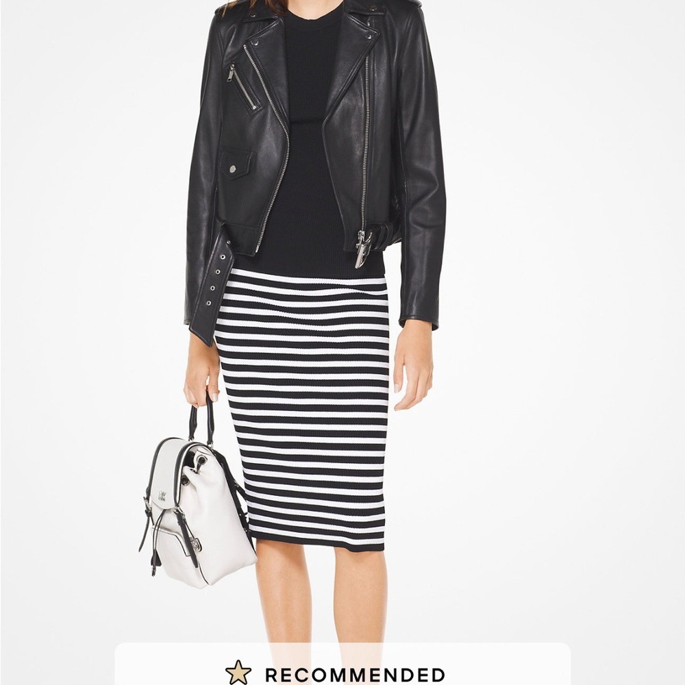 Michael Kors Black Leather Jacket xs - Picture 4 of 4